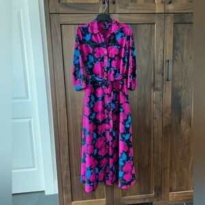 Women's Floral Button-Front Shirt Dress, Banana Republic. Size 12